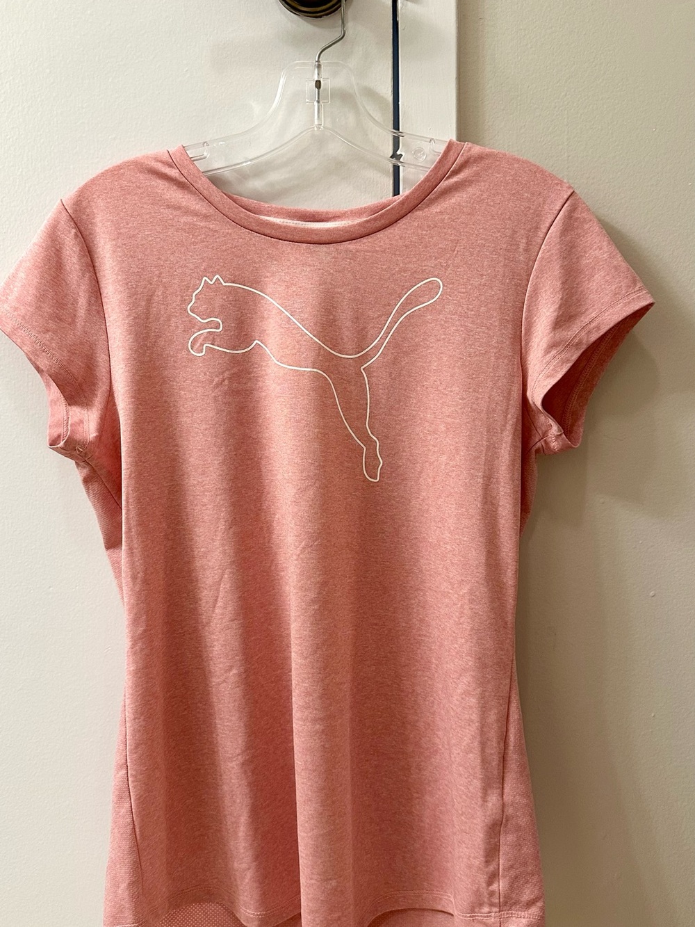 Puma Heather Pink Short Sleeve Logo Tee